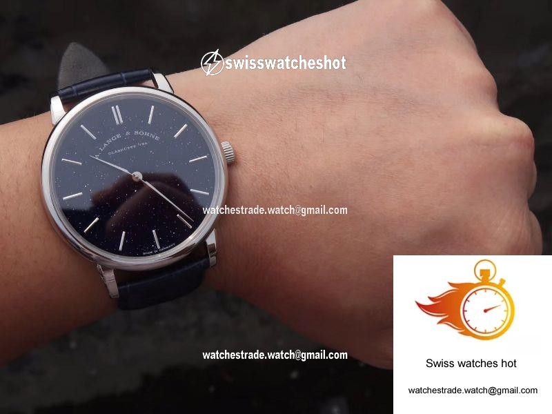 A. Lange & Sohne Saxonia Thin Gold-flux-coated Dial In Copper-blue 205.086 SV Factory 9
