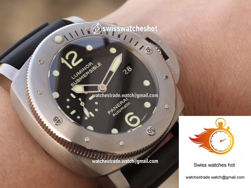 Panerai Luminor Submersible 1950 Amagnetic 3 Days Titanium PAM389 VS Factory V2 Black Dial 9