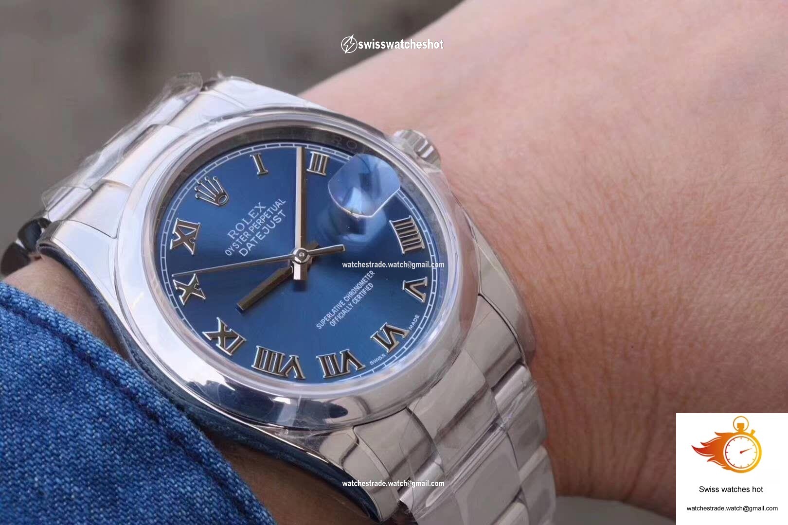 Rolex Datejust II 116334 36MM AR Factory Blue Dial 9