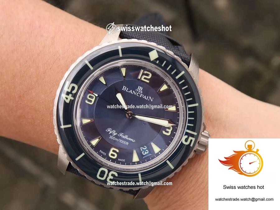 Blancpain Fifty Fathoms 5015-12B40-O52 ZF Factory Blue Dial 9