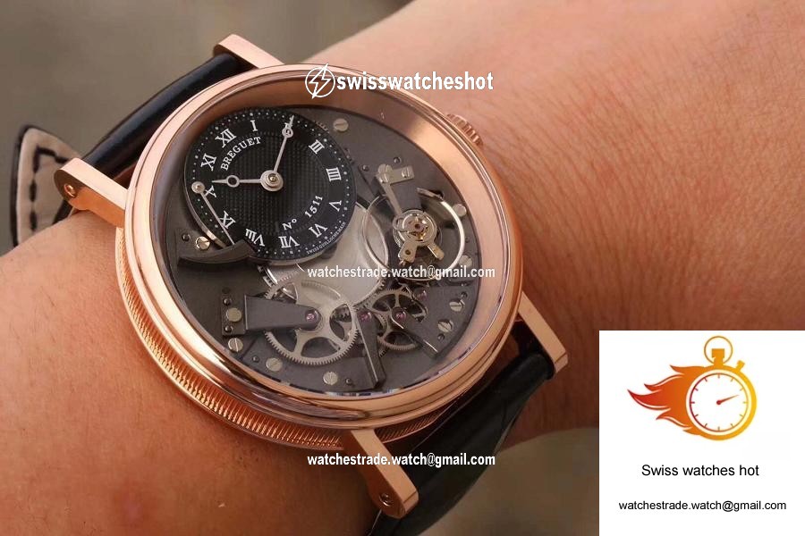 Breguet Tradition 7027 7027BR/R9/9V6 Rose Gold Grey Skeleton Dial 9