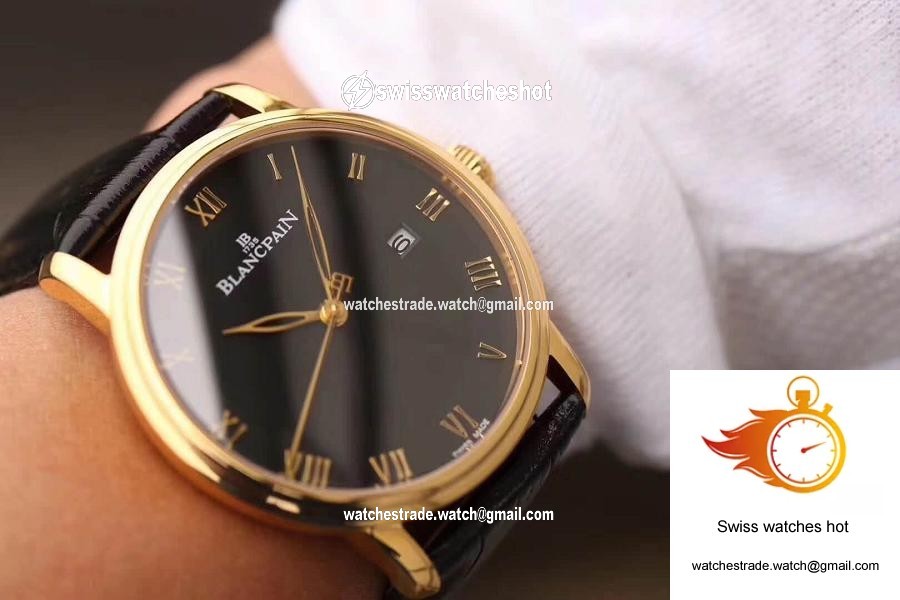 Blancpain Villeret Ultraplate 6651-1127-55B ZF Factory Black Dial 9
