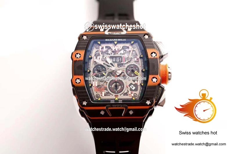 Richard Mille RM011-03 McLaren Automatic Flyback Chronograph KV Factory Skeleton Dial 9