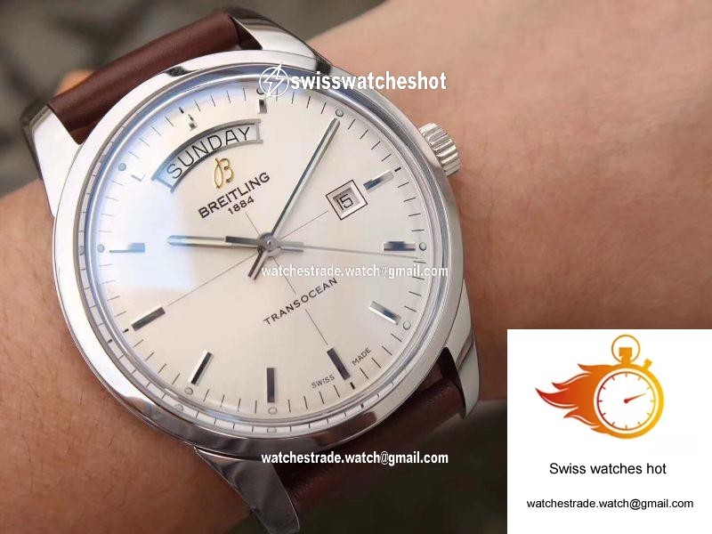 Breitling Transocean Day Date A4531012/G751/437X/A20BA.1 V7 Silver Dial 9