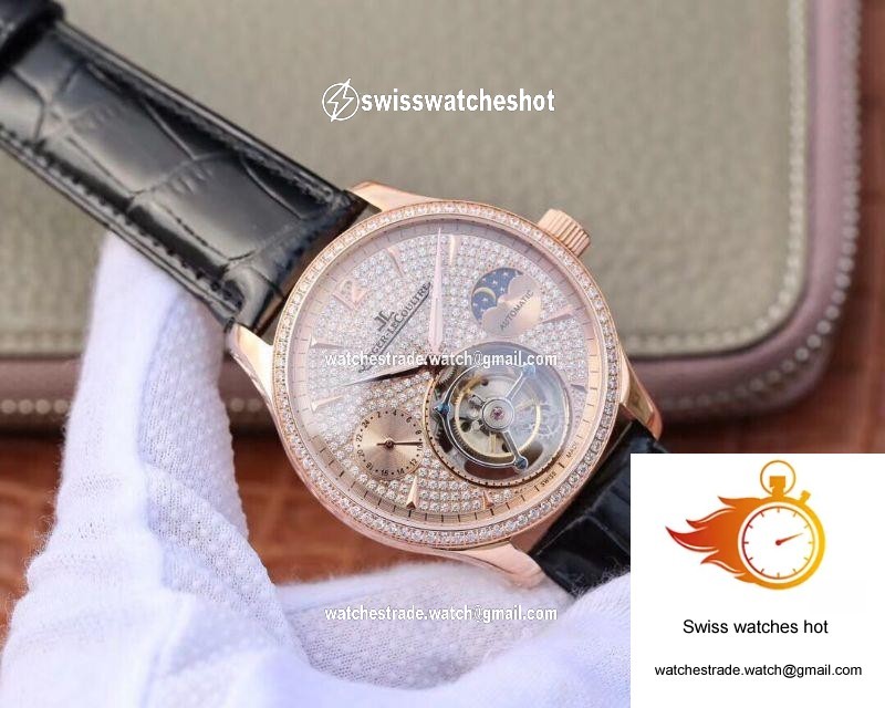 Jaeger-LeCoultre Master Complication Functions Tourbillon 18K Rose Gold Diamonds Dial 9