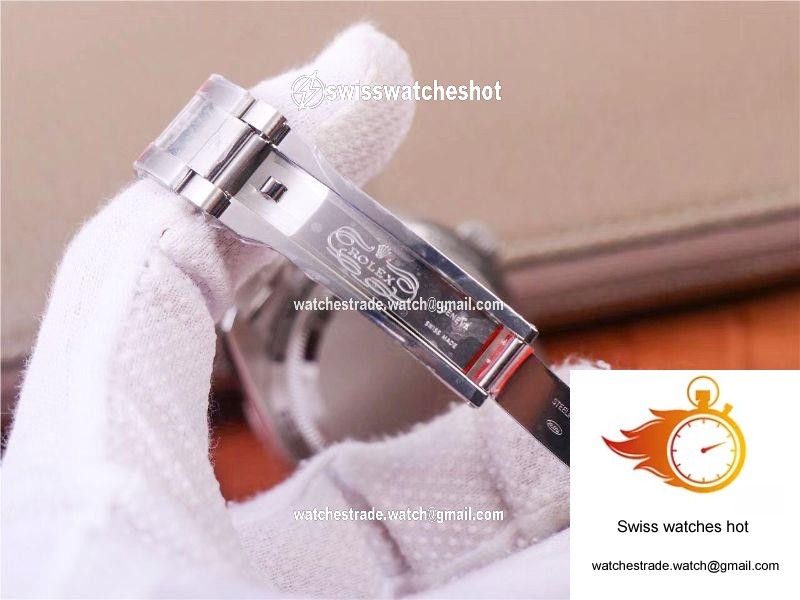 JB Factory Replica Rolex Milgauss Base 116400 Label Noir Design LNT01HS-001 Silver case watch 9
