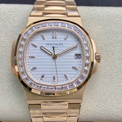 Patek Philippe Nautilus PPF Factory Rose Gold White Dial