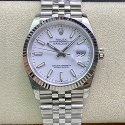 Rolex Datejust 36MM EW Factory Stainless Steel White Dial