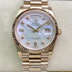 Rolex Day Date M128235-0029 EW Factory White Mother-Of-Pearl Dial
