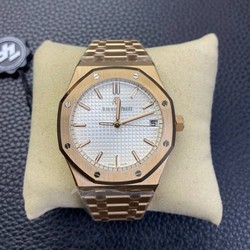 Audemars Piguet Royal Oak 15500 ZF Factory Rose Gold Version White Dial