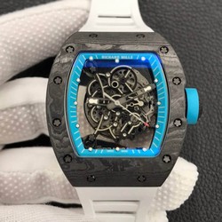 Richard Mille RM055 ZF Factory White Rubber Strap