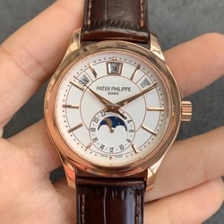 Patek Philippe Complications 5205R-001 GR Factory Rose Gold Milky White Dial