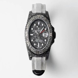 Rolex GMT-MASTER II Diw Carbon Fiber Dial Fabric Strap