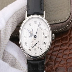 Breguet Classique Moonphase 4396 Stainless Steel White Dial
