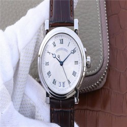 Breguet Marine 5817ST/12/5V8 White Dial Cowhide Strap