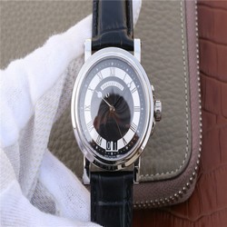 Breguet Marine 5817 Black Dial Cowhide Strap
