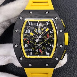 Richard Mille RM-011 KV Factory Forged Carbon Yellow Strap