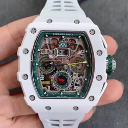 Richard Mille RM011-03 KV Factory Ceramic White Strap