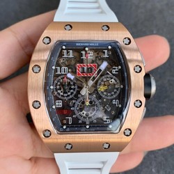 Richard Mille RM11 KV Factory Rose Gold White Strap