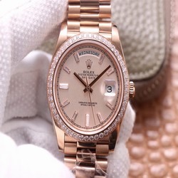 Rolex Day-Date M228345RBR-0007 EW Factory Diamond Sundust Dial