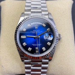 Rolex Day-Date M128239-0023 EW Factory Diamond Gradient Blue Dial