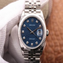 Rolex Datejust M126234-0011 36MM EW Factory Diamond-Studded Blue Dial