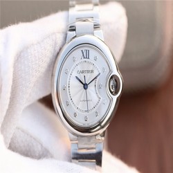 Ballon Bleu De Cartier WE902074 V6 Factory Diamond Silverr Dial