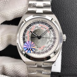Vacheron Constantin Overseas 7700V/110A-B129 World Time 8F Factory Silver Gray Dial