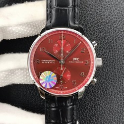 IWC Portugieser Chronograph IW371616 ZF Factory Burgundy Red Dial
