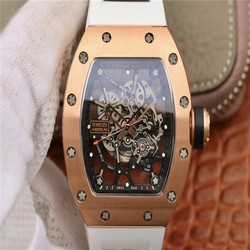 Richard Mille RM035 Americas KV Factory Rose Gold White Strap