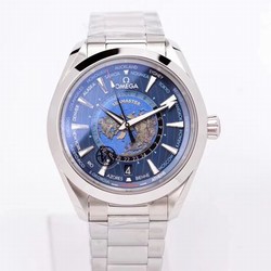 Omega Seamaster Aqua Terra GMT Worldtimer 220.10.43.22.03.001 VS Factory Blue Dial