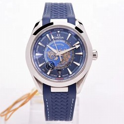 Omega Seamaster Aqua Terra GMT Worldtimer 220.12.43.22.03.001 VS Factory Blue Dial