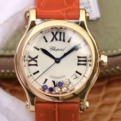 Chopard Happy Sport 274808 Rose Gold Diamonds YF Factory White Dial