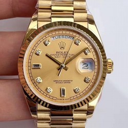 Rolex Day-Date M128238-0008 Yellow Gold EW Factory Champagne Dial