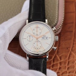 IWC Portofino Chronograph Multi-function IW391022 ZF Factory White Dial With Rose Gold Markers