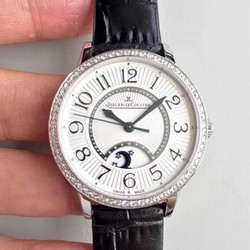 Jaeger-LeCoultre Rendez-Vous 3612420 Black Leather Strap White Dial
