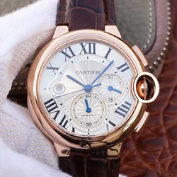 Cartier Ballon Bleu Chronograph W6920074 ZF Factory Silver Dial