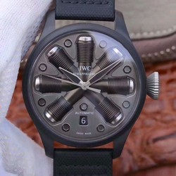 IWC Schaffhausen Pilot Top Gun 44 Black Nylon Strap Fuse Dial