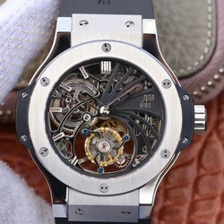 Hublot Big Bang Hollow Tourbillon Stainless Steel Case Skeleton Dial