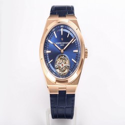 Vacheron Constantin Overseas Tourbillon 6000V/110R-B733 BBR Factory Blue Leather Strap