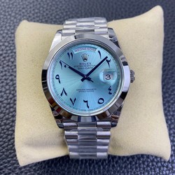Rolex Day Date BP Factory Middle East Customization Stainless Steel Ice Blue Dial