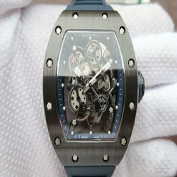 Richard Mille RM055 KV Factory Dark Blue Rubber Strap