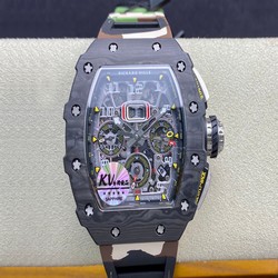 Richard Mille RM-011 KV Factory V2  Carbon Fiber Camo Rubber Strap
