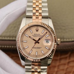 Rolex Datejust 116231 36MM GM Factory Rose Gold Pink Dial