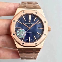 Audemars Piguet Royal Oak 15400OR.OO.1220OR.03 JF Factory Rose Gold Blue Dial