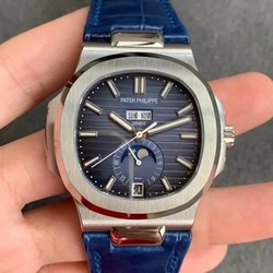 Patek Philippe Nautilus 5726/1A-014 GR Factory Blue Leather Strap