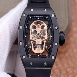 Richard Mille RM52-01 Tourbillon JB Factory Rose Gold Skull Dial