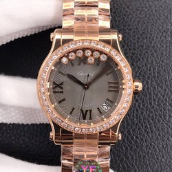 Chopard Happy Diamonds 274808-5015 YF Factory Rose Gold Dark Gray Dial
