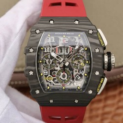 Richard Mille RM11-03 KV Factory Carbon Fiber Red Strap