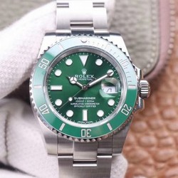 Rolex Submariner 116610LV-97200 Noob Factory V11 Green Dial
